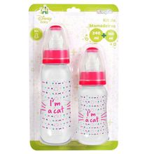 Kit Mamadeiras Marie 240ml + 150ml Orto Silicone BabyGo 1230