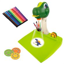 Prancheta Projetora Dinossauro c/ 24 Desenhos Diferentes ZP01167 - Zoop Toys
