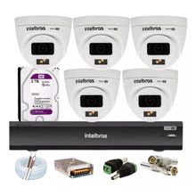 Kit 6 Cameras de Segurança Intelbras Full Color 1220d Dvr Imhdx 3008 Ia Com hd 1tb Purple