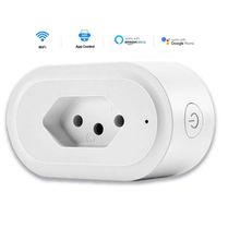 Tomada Inteligente Wi-Fi Temporizador Monitor de Consumo Controle APP Alexa Google Assistant