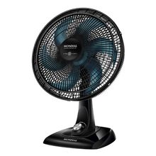 VENTILADOR MONDIAL DE MESA 6 PÁS SUPER POWER 140W PRETO AZUL 110V VSP-40-AP