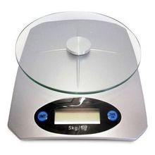 Balança de cozinha digital precisao PRATA 5 kgs KL