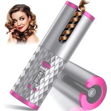 Modelador de cabelo automático sem fio, modelador de cachos de cerâmica inteligente com 6 teperaturas
