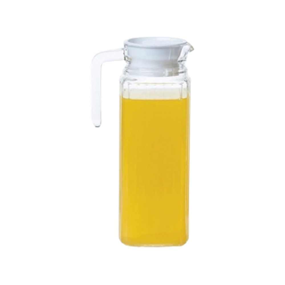 Jarra de vidro com tampa em relevo para suco ou água 1100ml