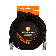 Cabo P/ Microfone Hayonik Player XLR/XLR 10 Metros - CB0526