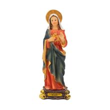 Sagrado Coração De Maria 15.5cm - Enfeite Resina - Tudo em Caixa