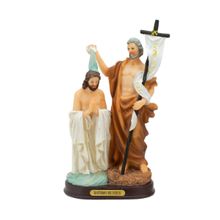 Batismo De Jesus 20cm - Enfeite Resina - Tudo em Caixa