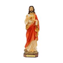 Sagrado Coração De Jesus 22.5cm - Enfeite Resina - Tudo em Caixa
