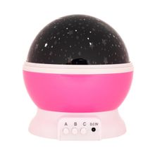 Luminária Nave Rosa Galáxia Giratória 14x13x13cm - Tudo em Caixa