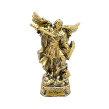 São Miguel 10.5cm - Enfeite Resina - Tudo em Caixa