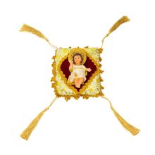 Menino Jesus Na Almofada 9.5cm - Enfeite Resina - Tudo em Caixa
