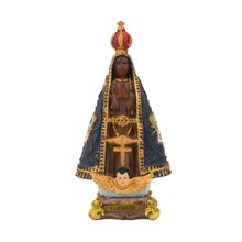 Nossa Senhora Aparecida 15cm - Enfeite Resina - Tudo em Caixa
