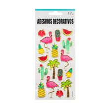 Adesivo Decorativo Flamingos 22x9.5cm - Tudo em Caixa