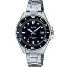 Relógio Casio Masculino Ref: Mdv-10d-1a1vdf Duro Prateado Menor