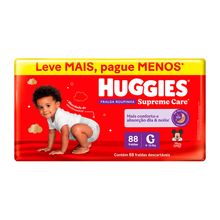 Fralda Huggies Supreme Care Roupinha Max G 88 unidades