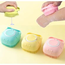 Esponja de Silicone para Banho Massageador com Dispense