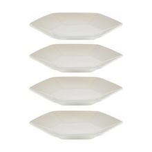 KIT LE CREUSET 4 PRATOS HEXAGON EM CERÂMICA 16CM MERINGUE