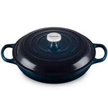 CAÇAROLA LE CREUSET BUFFET SIGNATURE EM FERRO FUNDIDO AZUL NUIT 30CM 21180301294475