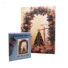 Quebra-Cabeça Religioso Rainha Aparecida 300 Peças em MDF