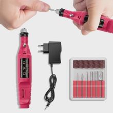 Lixadeira Unha Lixa Elétrica Profissional Bloco Bivolt Motor ROSA