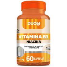 VITAMINA B3 NIACINA 1 CÁPSULA AO DIA COM 60 CÁPSULAS – DUOM