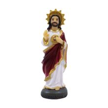 Sagrado Coração De Jesus 8cm - Enfeite Resina - Tudo em Caixa