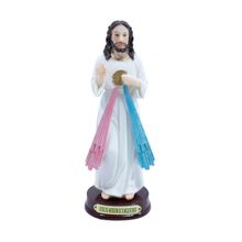 Jesus Misericordioso 15cm - Enfeite Resina - Tudo em Caixa