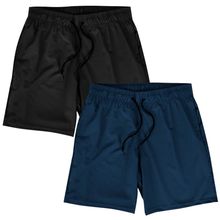 Kit 2 Shorts Masculino Praia Corrida Academia Preto Azul Elastano Premium WSS Basic