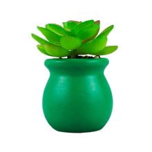 Vaso Cimento Verde Planta Artificial 8x5x5cm - Tudo em Caixa