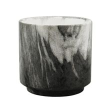 Vaso De Porcelana Preto Estilo Mármore 8x8x8cm - Tudo em Caixa