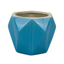 Vaso Porcelana Azul 8x10x9.5cm - Tudo em Caixa