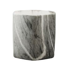 Vaso Porcelana Hexagonal Preto Estilo Mármore 8.5x8.5x8.5cm - Tudo em Caixa
