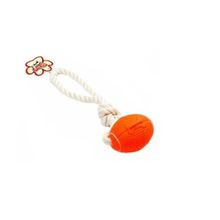 Brinquedo Corda com Bola de Futebol Americano para Cães - Cor Sortida - BBB Pet