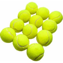 Brinquedo Bola de Tênis com Apito Tam. P para Cães - 12 unidades - BBB Pet
