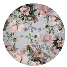 Kit 4 Capas para Sousplat Floral Vintage Cinza 35cmx35cm
