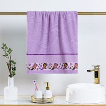 Toalha Avulsa Fantasy Infantil 100% Algodão - 1,15m x 75cm - Sereia - Lilás