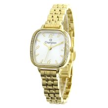 Relógio Champion Feminino Ref: Cf25116h Retangular Dourado