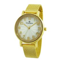 Relógio Champion Feminino Ref: Cf24153h Casual Mesh Dourado