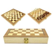 Jogo de Xadrez Damas e Gamão Dobrável em madeira 2 em 1 Grande Hoyle Games Tabuleiro 35 x 35 CM
