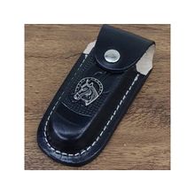 Kit 05 Bainhas Capa De Canivete 100% Couro Estilo Rodeio Country Preta