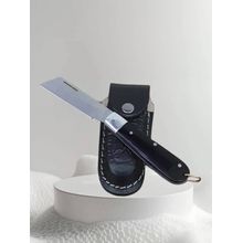 Canivete Cabo de Acrílico Preta Aço Carbono Artesanal Bainha Preta