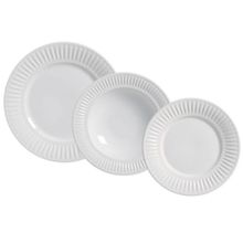 Aparelho de Jantar 18 Peças Porto Brasil Daisy em Cerâmica Feldspática - Branco
