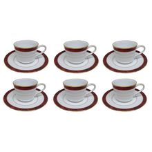 Jogo de xícaras café Noritake Marble Red 6 peças