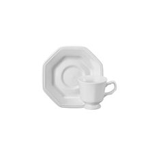 Xícara café com pires em porcelana Schmidt Prisma 60ml