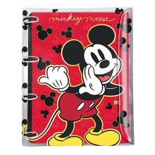 Fichário Universitário Mickey Disney PCV Cristal Dac 4584