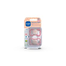 Chupeta Mam Supreme Night 16+ Meses 2 Unidades Rosa