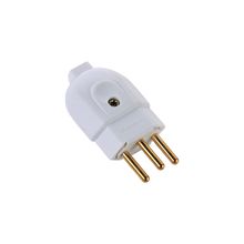 Plugue Macho 2P+T 10 A 250 V Tramontina Branco