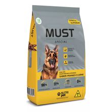 Ração Must Premium Especial Adultos Raças Médias e Grandes Sabor Frango e Carne 15kg