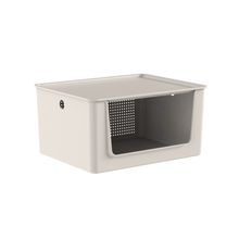 Cesto Organizador com Tampa e Abertura Frontal Flow Ou 16 Litros 34,5 x 27,5 x 17,7 cm