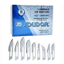 Lamina Para Bisturi Nº 10 Aço Carbono Caixa Com 100 Solidor